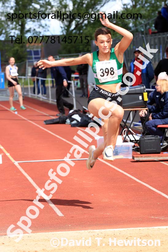 Womens Under-20s triple jump, 2024 Northern Senior and Under-20s Track and Field Champs, Middlesbrough.  Photo: David T. Hewitson/Sports for All Pics